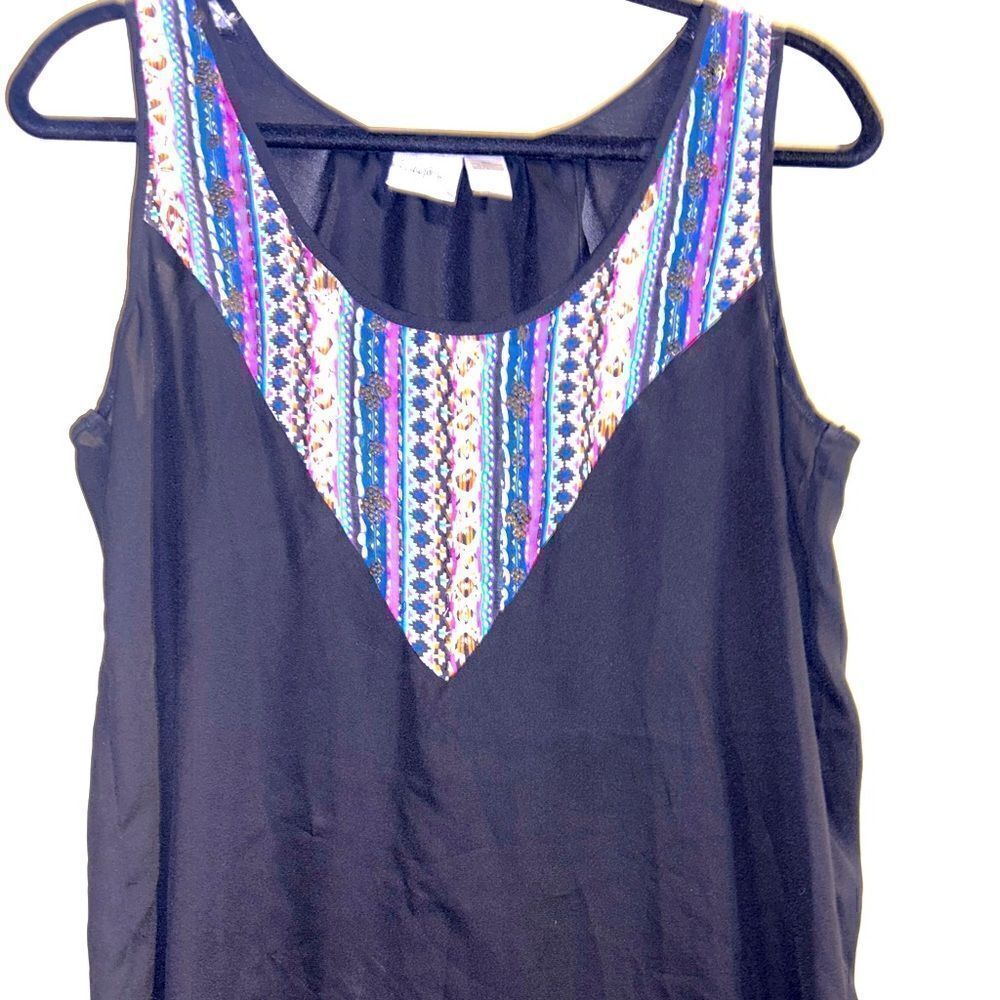 Day trip double layer sleeveless top size large